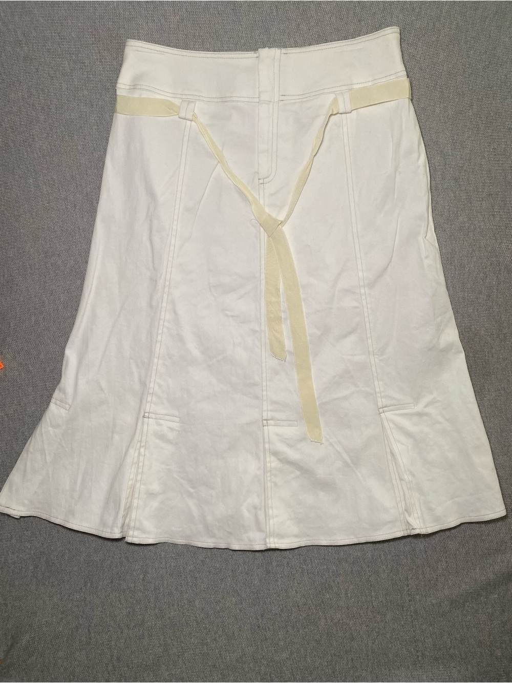 Neesh by DAR Skirt Size Small White Cream Trim